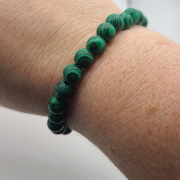 8mm malachite bracelet - Picture 3 of 4